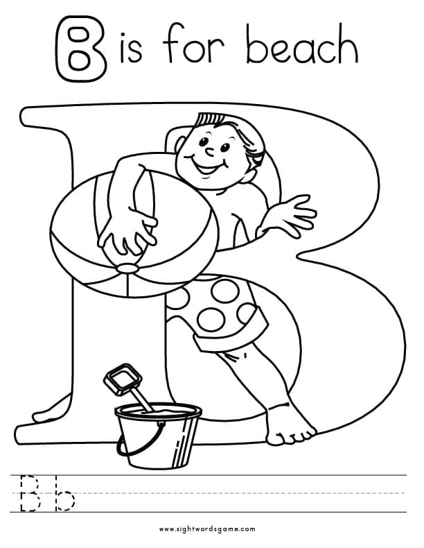 b words coloring pages - photo #8