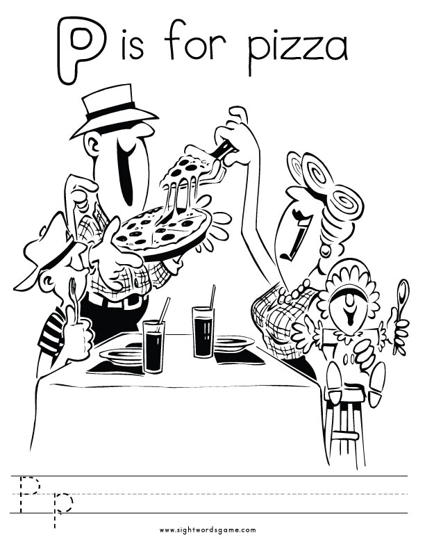 p coloring pages - photo #42