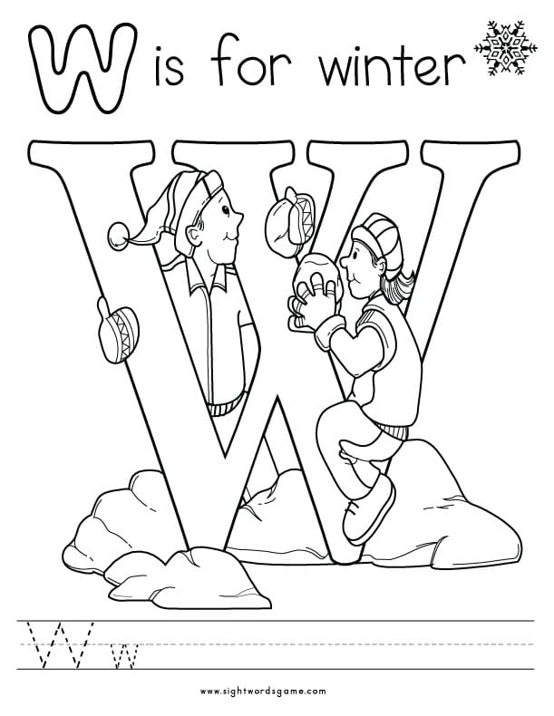 w coloring pages - photo #22