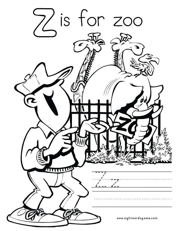 z coloring book pages - photo #4