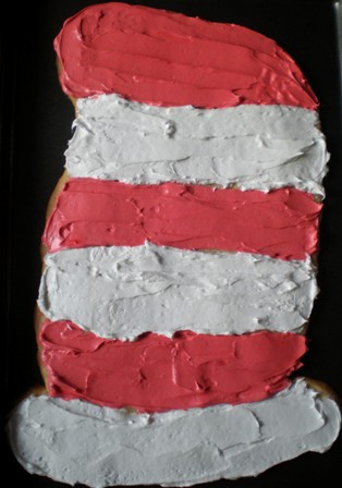 Dr. Seuss Cat in the Hat Cookie Cake