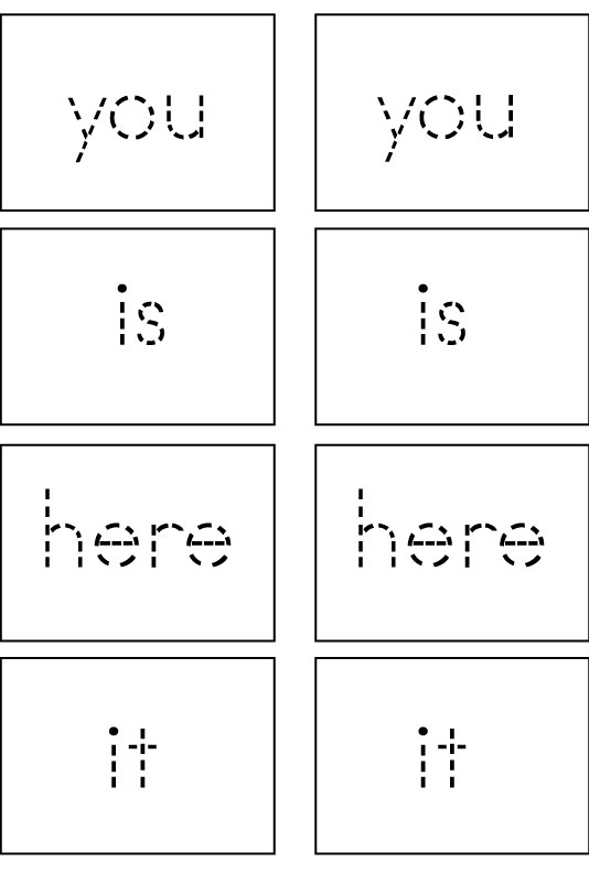 Sight-Word-Cards-Dotted-you,-is,-here,-it