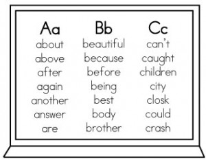 2nd Grade Sight Words - commonly referred to as wall words.