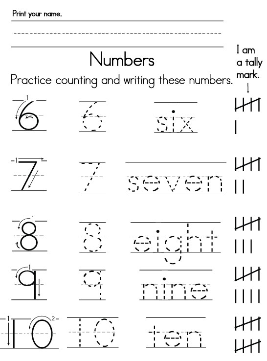 Number Worksheets - Sight Words, Reading, Writing, Spelling & Worksheets