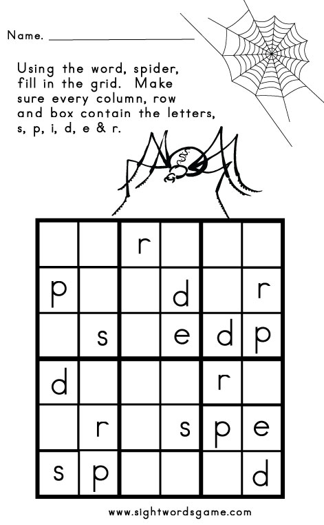 Sudoku-spider