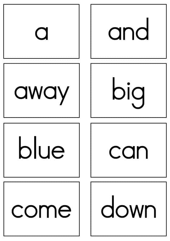 Dolch Sight Words Flash Cards Preprimer Sight Words, Reading