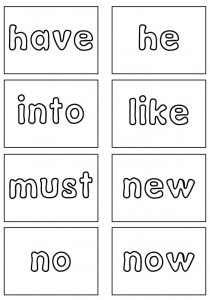 sight word flash cards