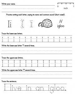 handwriting worksheet Ii