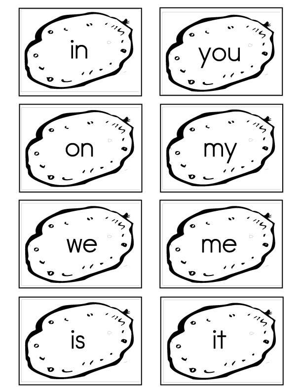 Sight Word Games Hot Potato Sight
