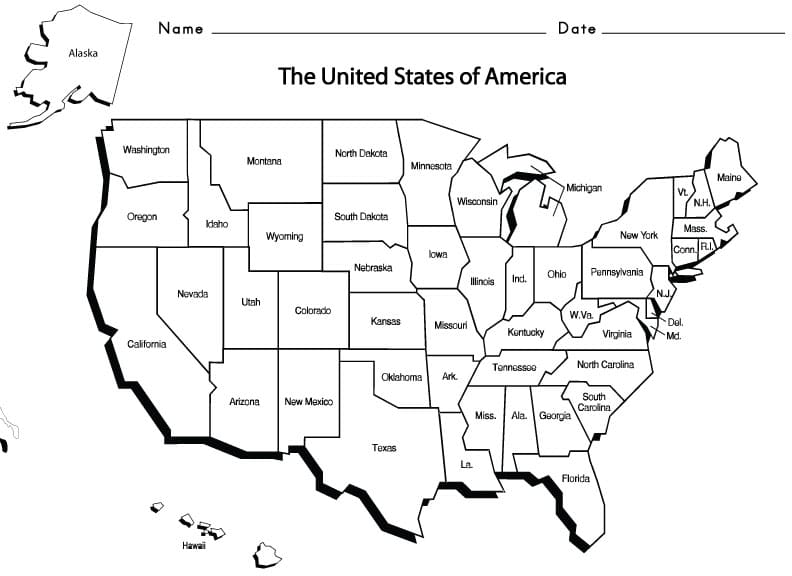 Usa States Sight Words Reading Writing Spelling Worksheets Usa States Sight Words Reading Writing Spelling Worksheets