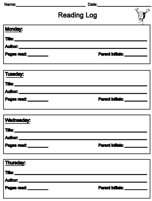 Reading Log Template Word from www.sightwordsgame.com