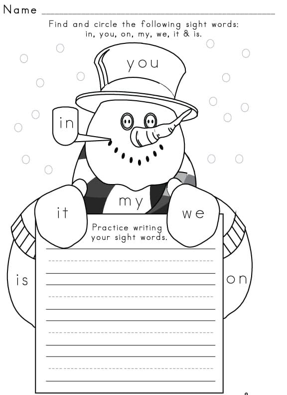 Sight-Word-Worksheet-Winter-2