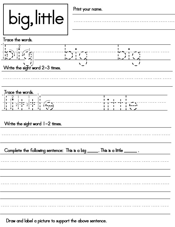 Sight-words-worksheet---big---little