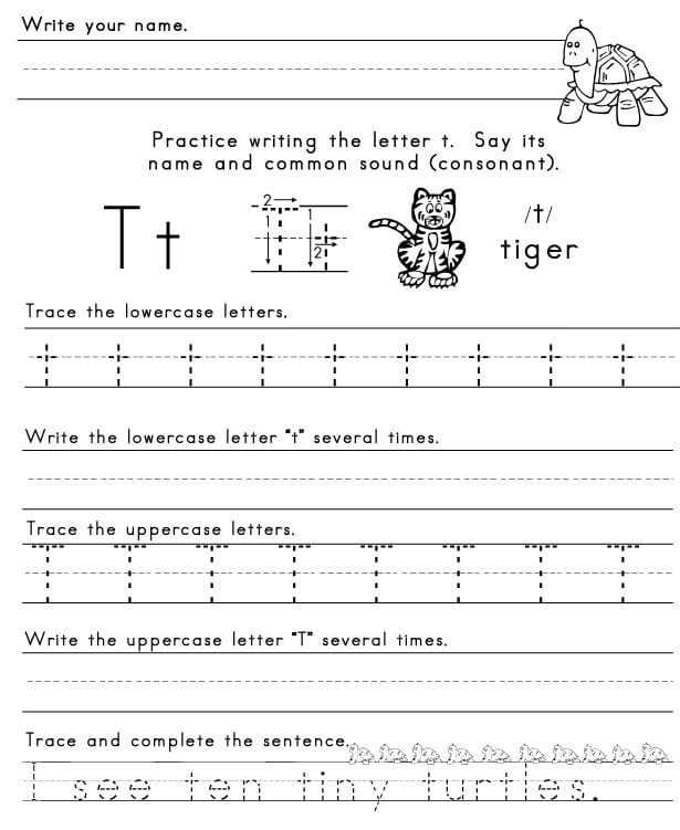 Letter-T-Worksheet-1