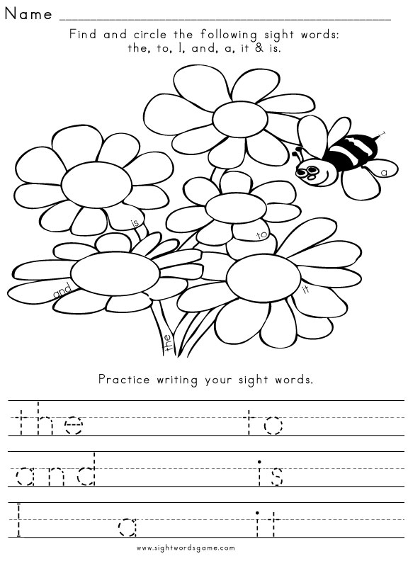 Sight-Word-Worksheet-Spring1