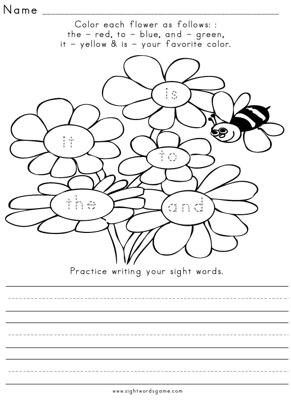 Sight-Word-Worksheet-Spring2