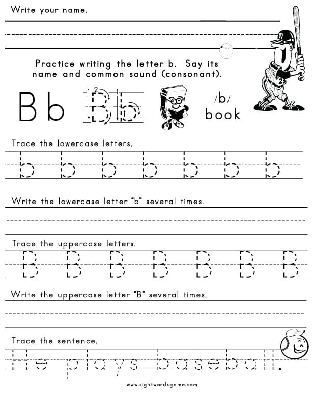 FREE* Letter B Beginning Sound Word List