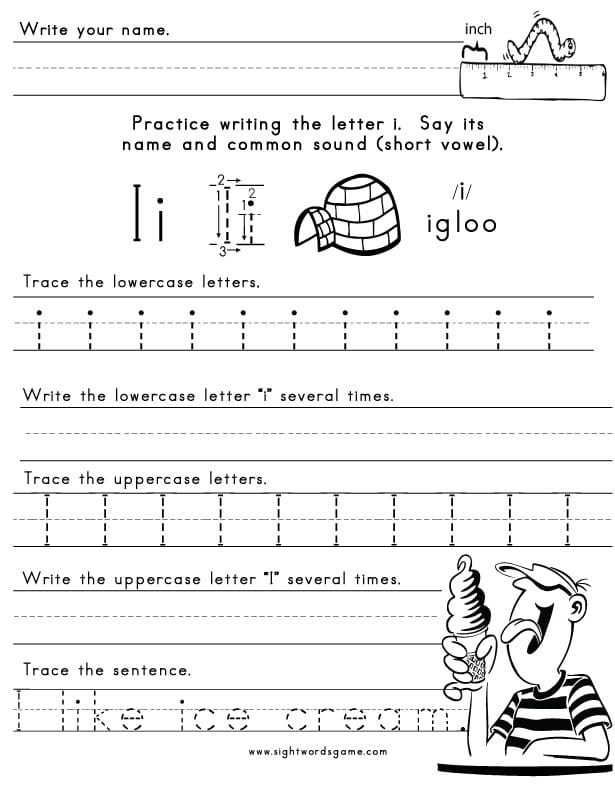 Letter-I-Worksheet-1