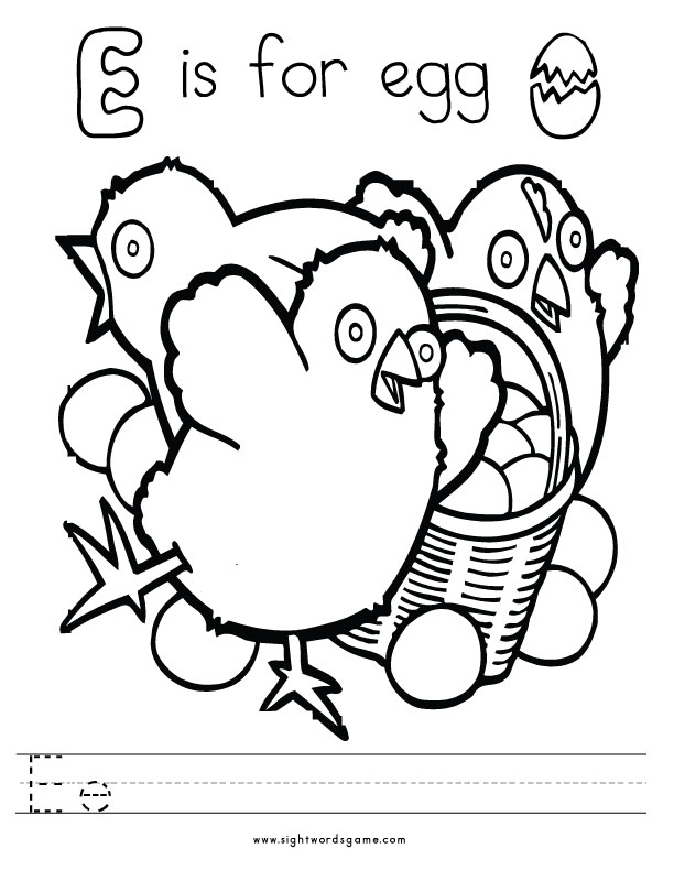 Alphabet Coloring Pages - Sight Words, Reading, Writing, Spelling