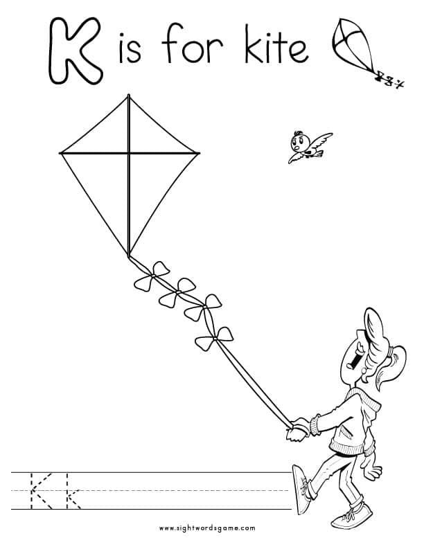 Letter-K-Coloring-Page-1