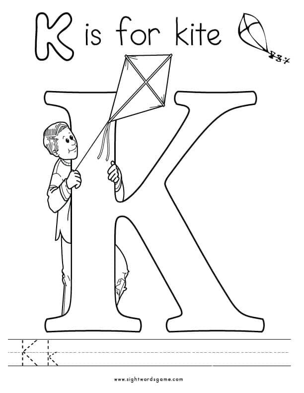 Letter-K-Coloring-Page-2