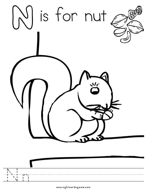 Letter-N-Coloring-Page-1