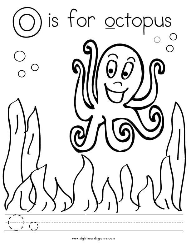 Alphabet Coloring Pages - Sight Words, Reading, Writing, Spelling