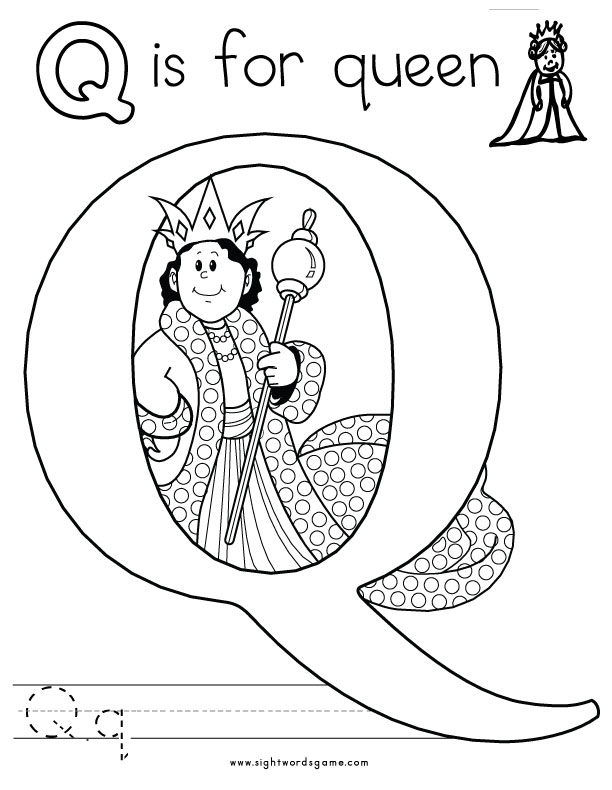 Letter-Q-Coloring-Page-1