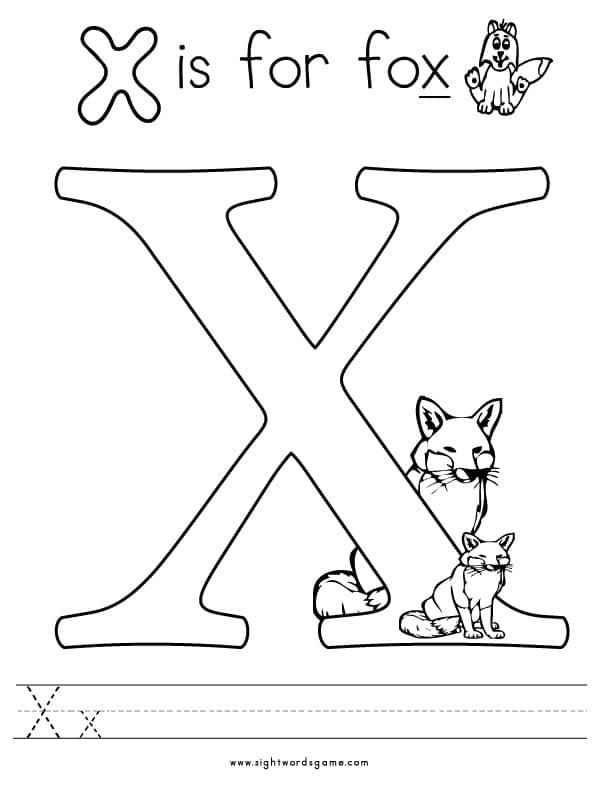 Letter-X-Coloring-Page-1