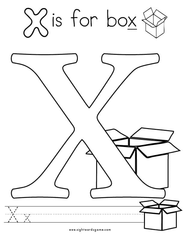 Letter-X-Coloring-Page-2