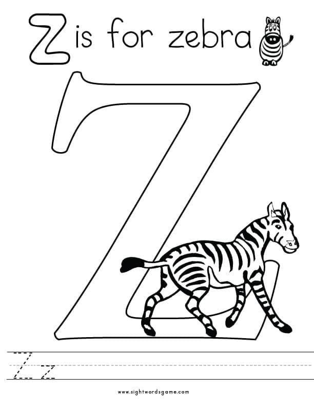 alphabet coloring pages sight words reading writing