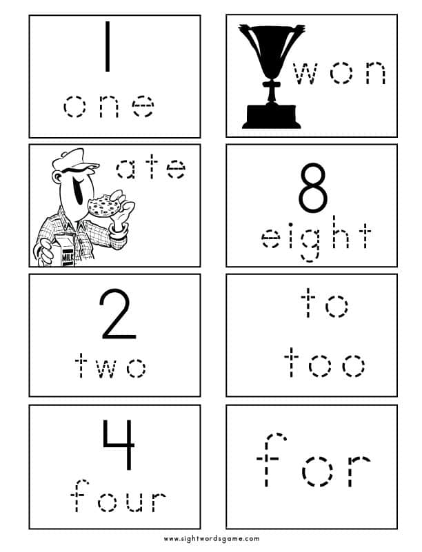 Homophone-Numbers-Flashcard