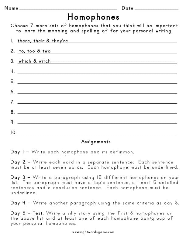 Homophone-Spelling-Words-Worksheet-1