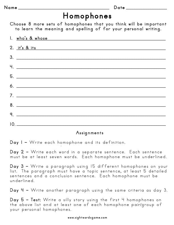 Homophone-Spelling-Words-Worksheet-2