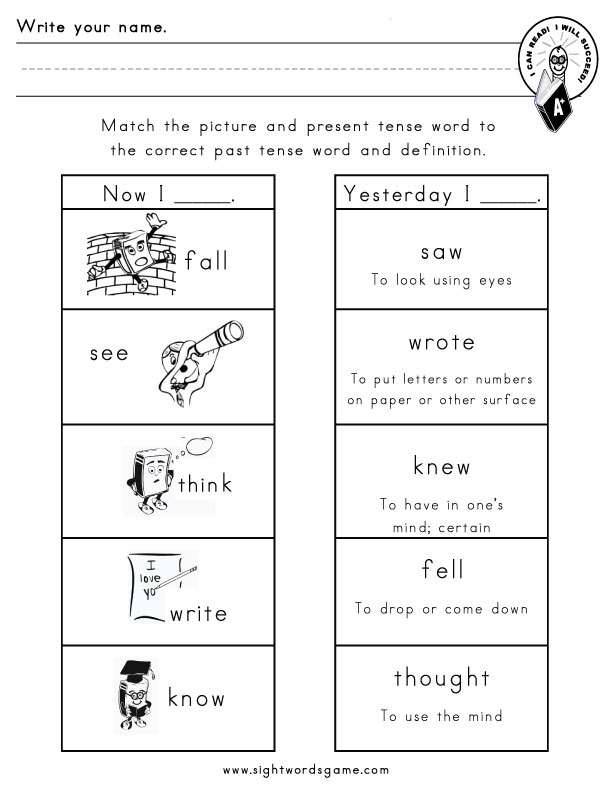 common-irregular-verbs-sight-words-reading-writing-spelling-worksheets