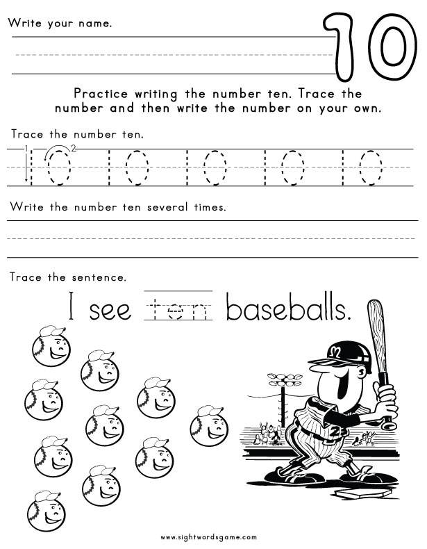 Number-Ten-Worksheet-1