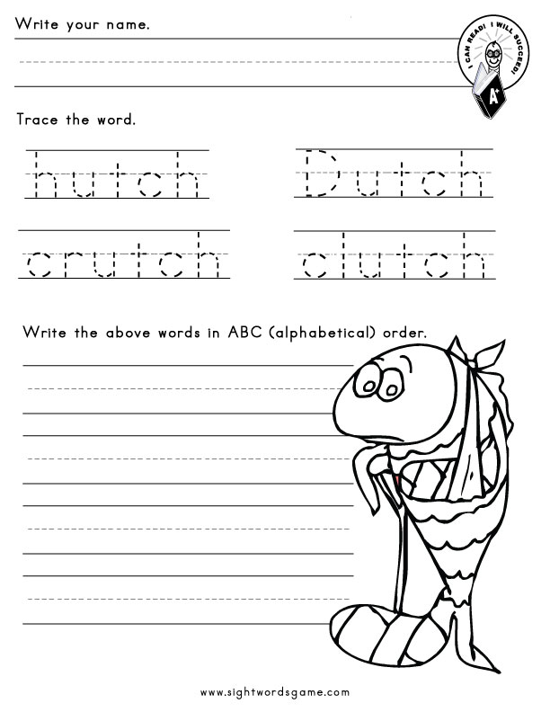 what is a 5 letter word that ends with utch