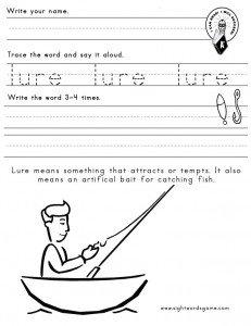 -URE Word Family - Sight Words, Reading, Writing, Spelling & Worksheets